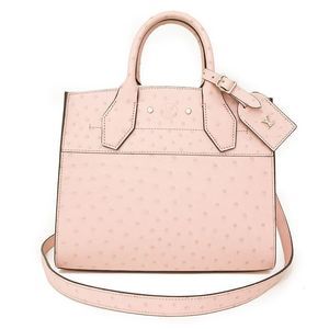 Ostrich City Steamer Handbag 2way Bag Diagonal Hanging Audrose Pink